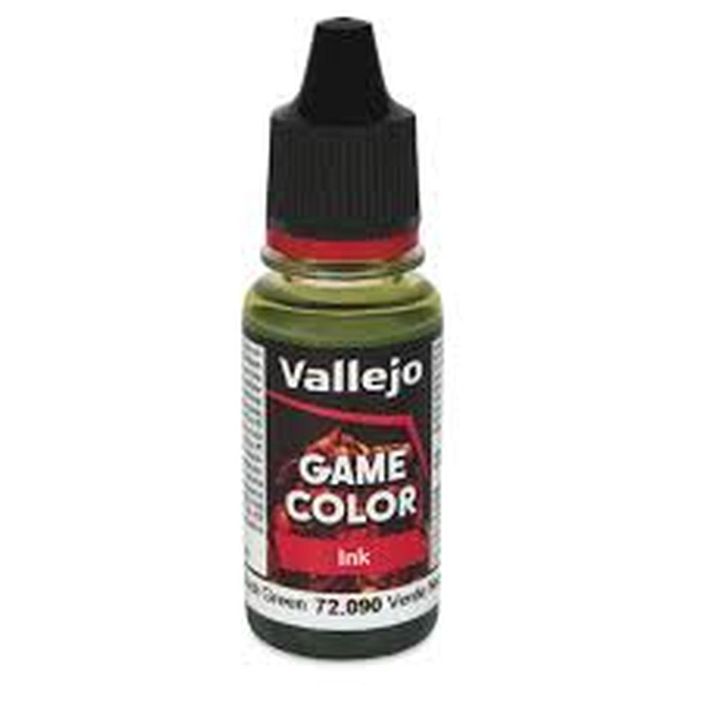 Vallejo Game Color Black Green Ink Acrylic Paint 18mL