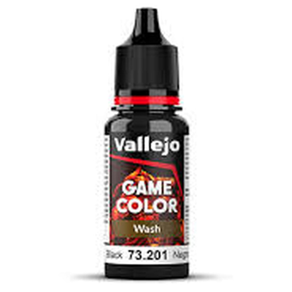 Vallejo Game Color Black Wash Acrylic Paint 18mL