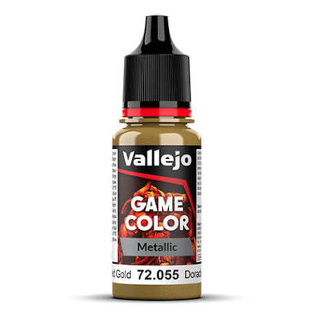 Vallejo Game Color Polished Gold Metallic Acrylic Paint 18mL