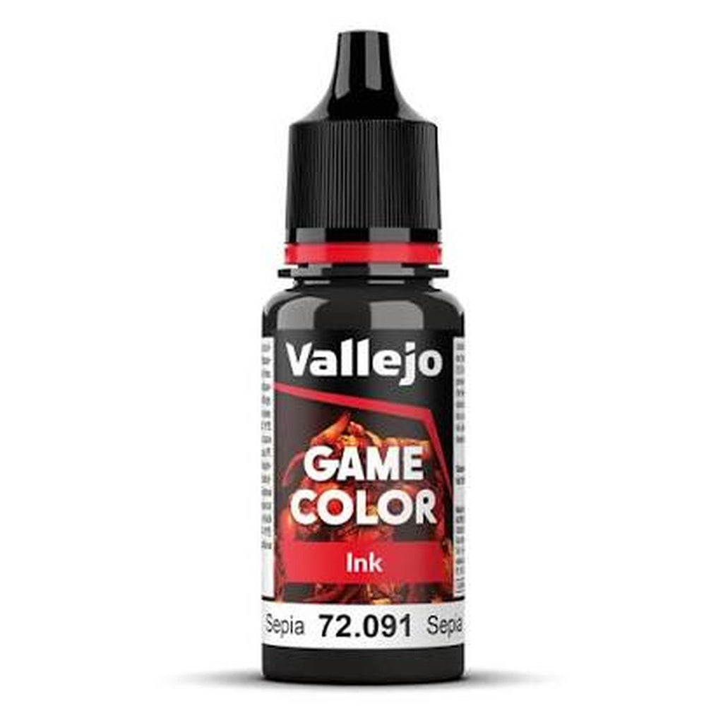 Vallejo Game Color Sepia Ink Acrylic Paint 18mL