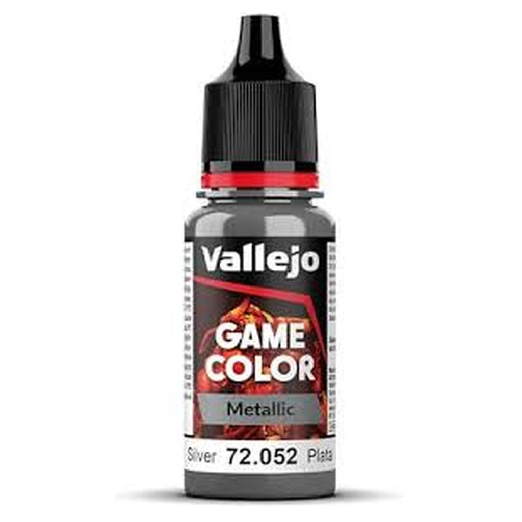 Vallejo Game Color Silver Metallic Acrylic Paint 18mL
