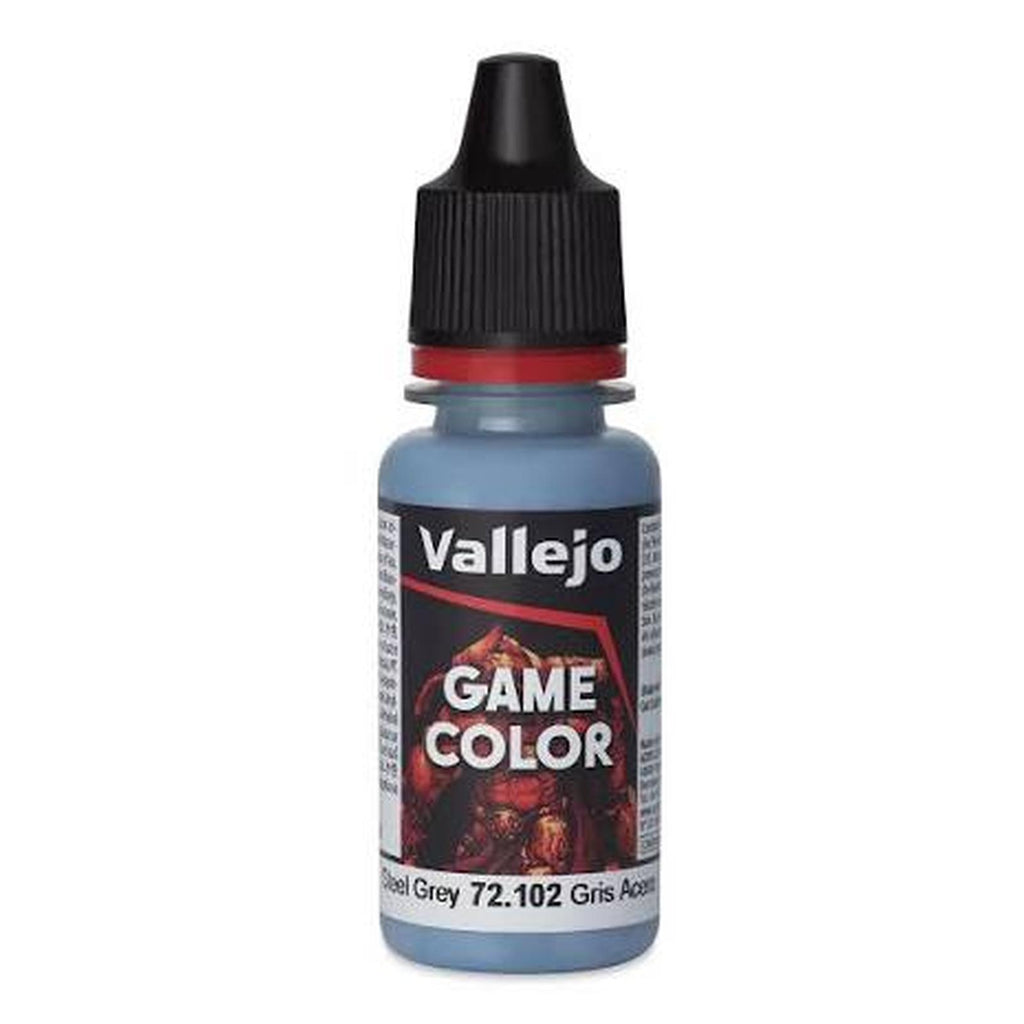 Vallejo Game Color Steel Grey Acrylic Paint 18mL