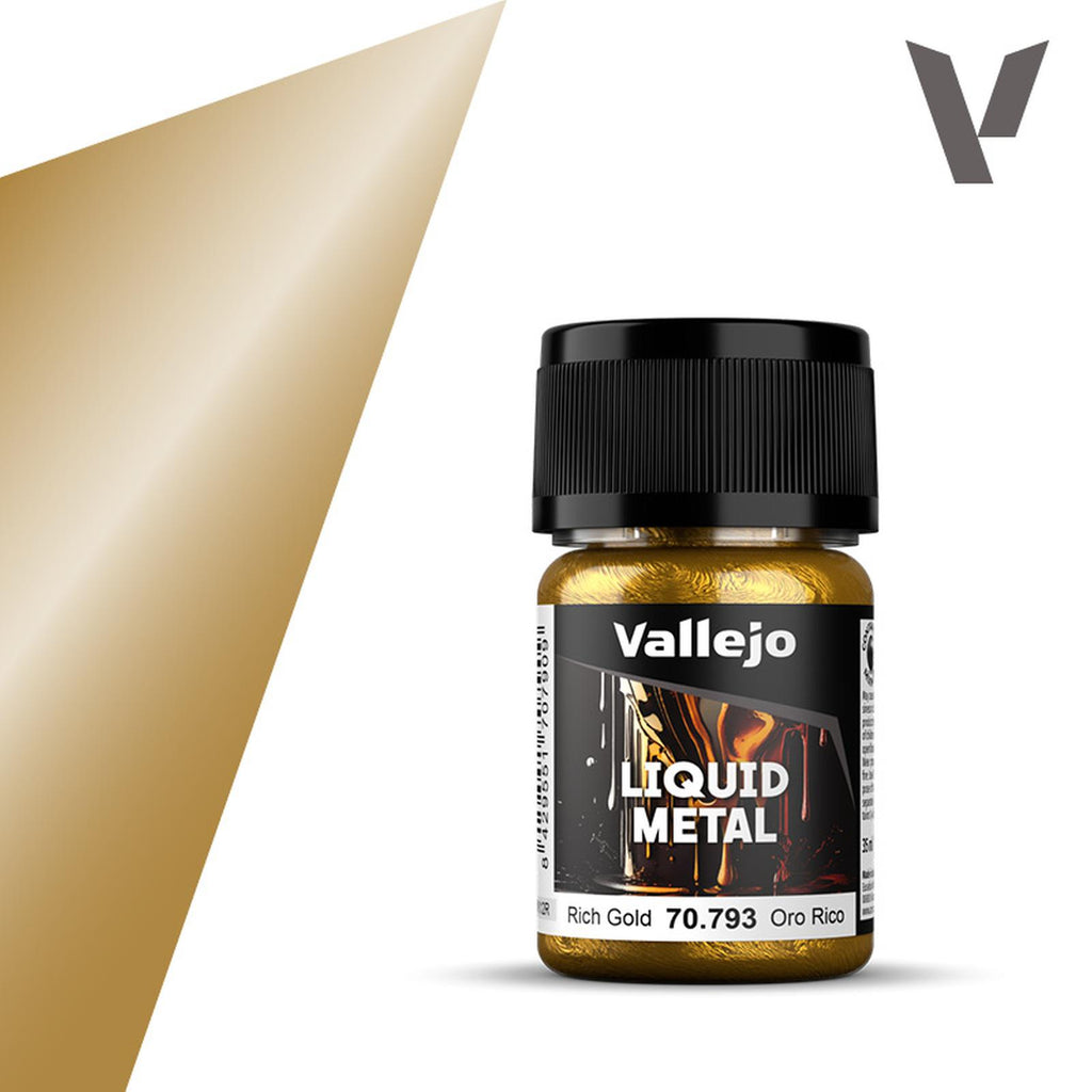 Vallejo Liquid Gold Alcohol Base Rich Gold 35ml