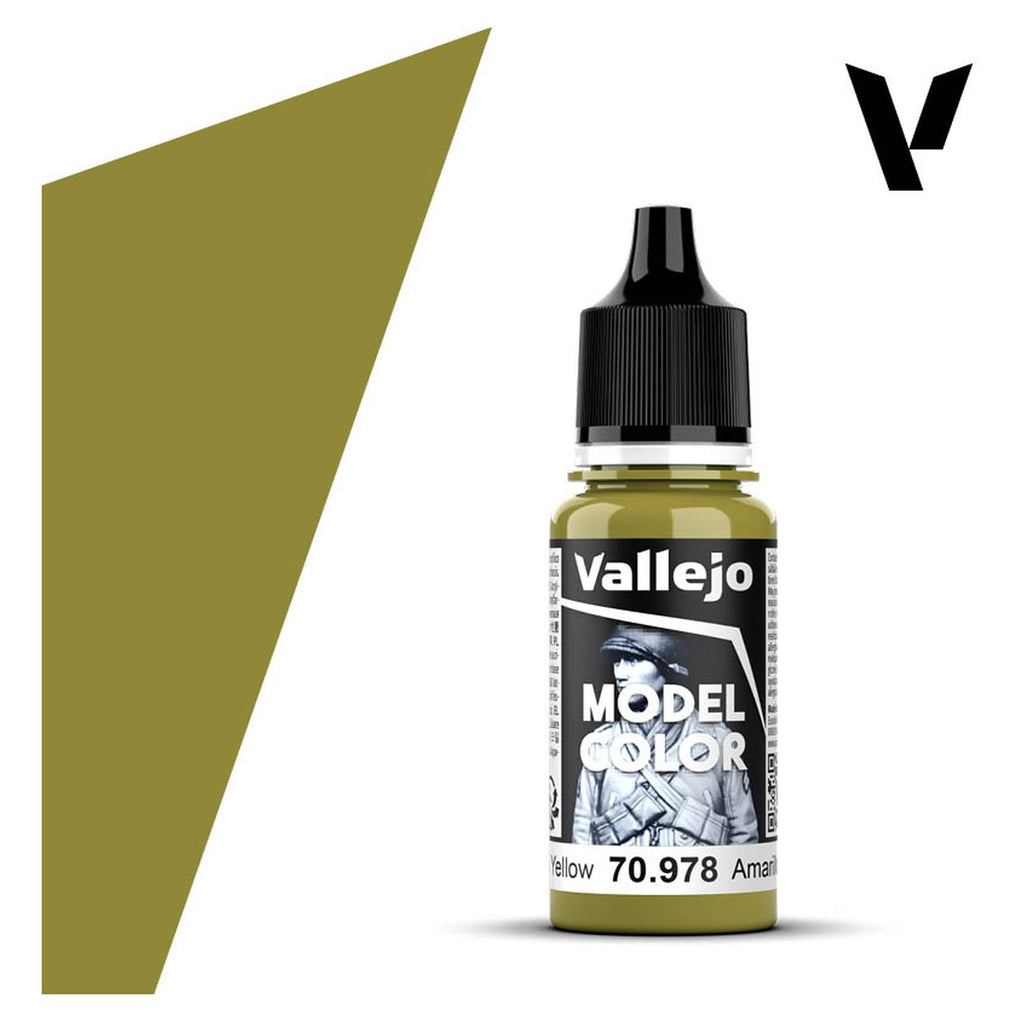 Vallejo Model Color Dark Yellow Acrylic Paint 18mL