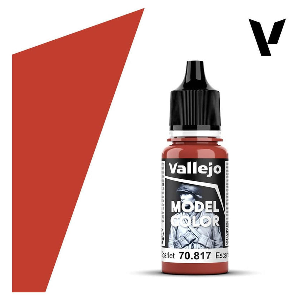 Vallejo Model Color Scarlet Acrylic Paint 18mL - Radar Toys