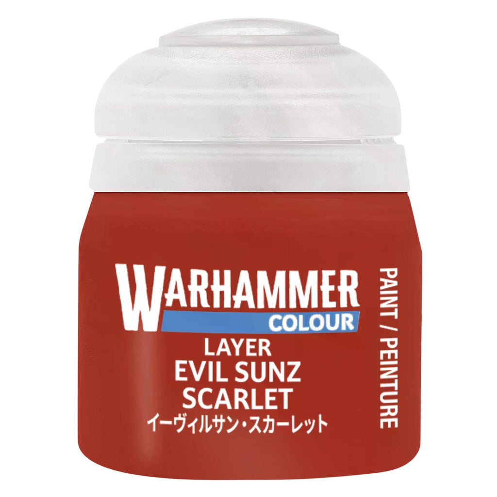 Warhammer Colour Layer Evil Sunz Scarlet Paint 12ml - Radar Toys