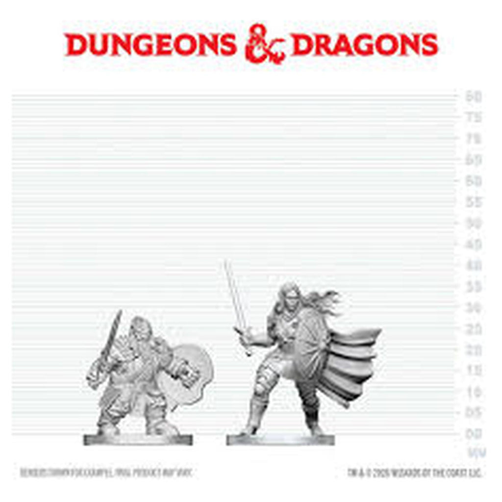 Wizkids Dungeons And Dragons Marvelous Dwarf Fighter And Orc Paladin Figure Set