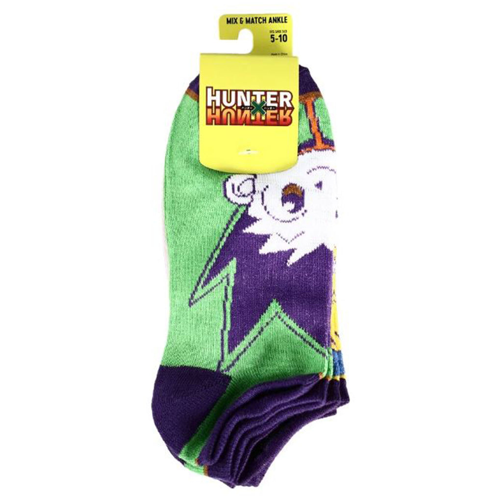 Bioworld Hunter X Hunter Characters Mix And Match 5 Pair Ankle Socks - Radar Toys