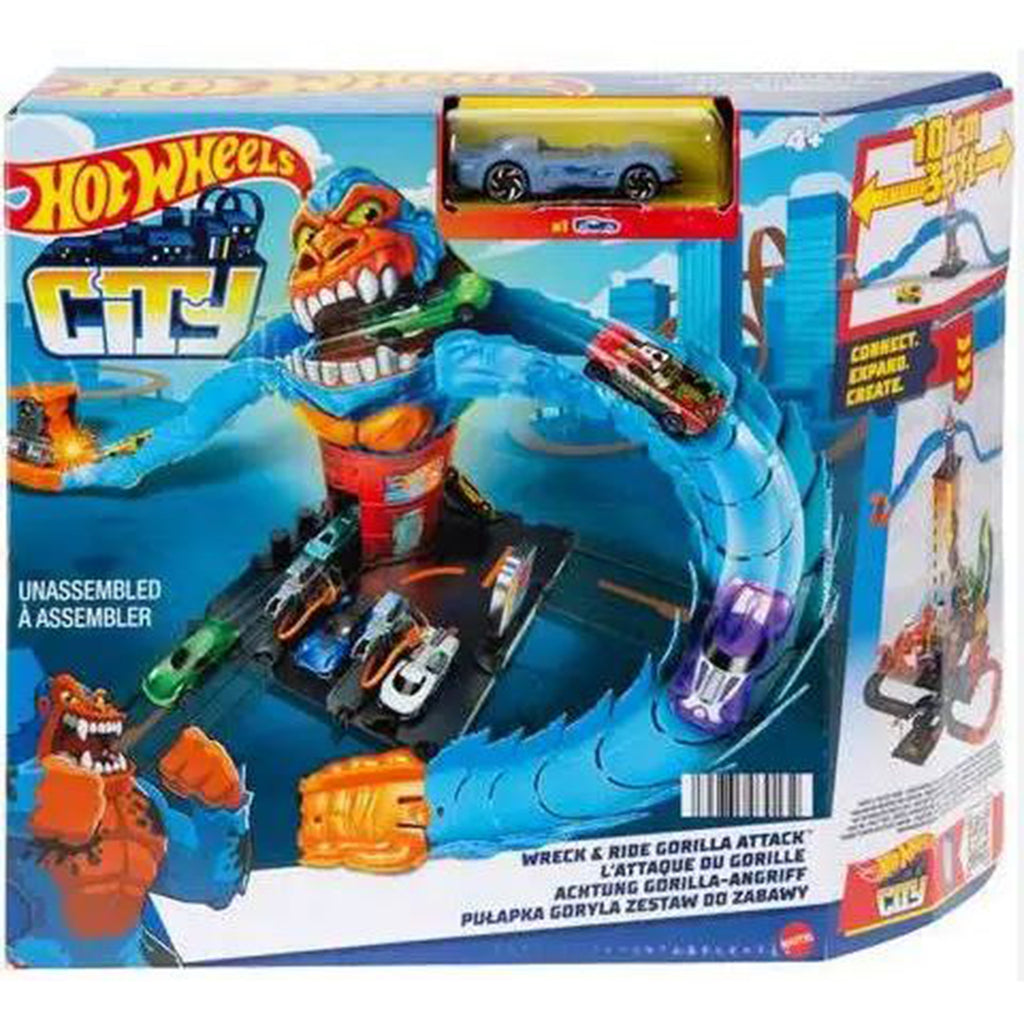 Mattel Hot Wheels City Wreck And Ride Gorilla Attack Set