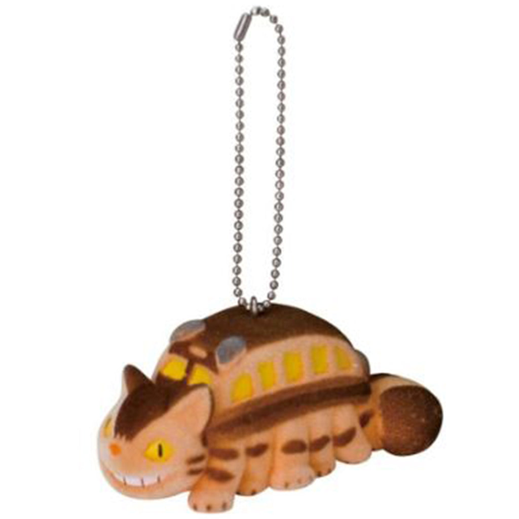 Bandai Sekiguchi My Neighbor Totoro Catbus Flocked Keychain