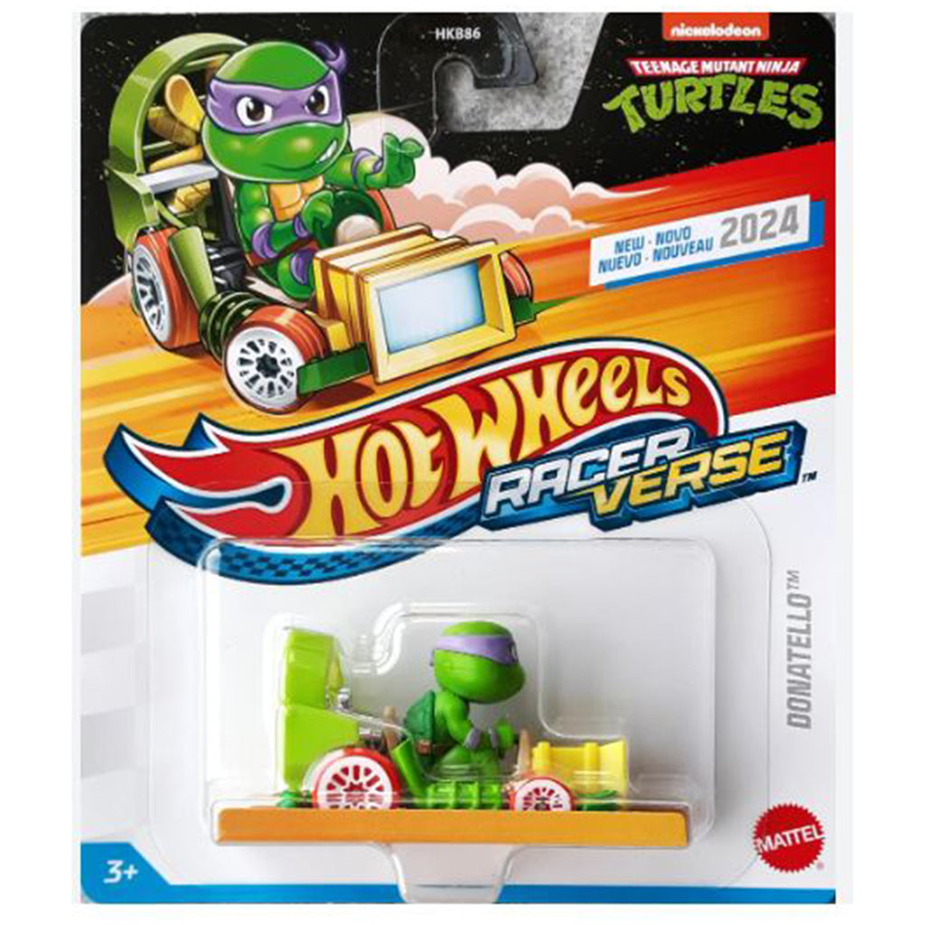 Mattel Hot Wheels Racer Verse Teenage Mutant Ninja Turtles Donatello Toy Vehicle