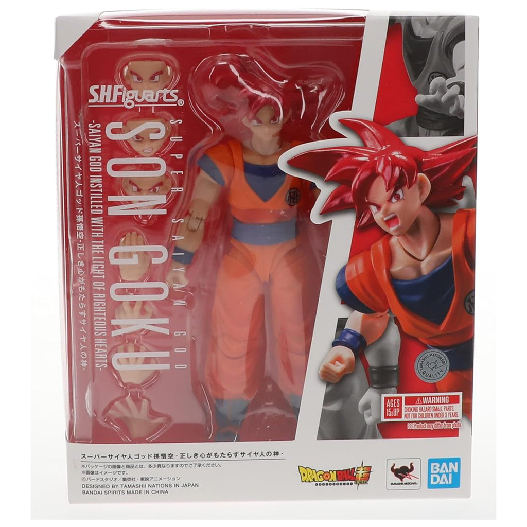 Bandai Dragon Ball Super SHFiguarts Super Saiyan God Son Goku Saiyan God Of Virtue Figure