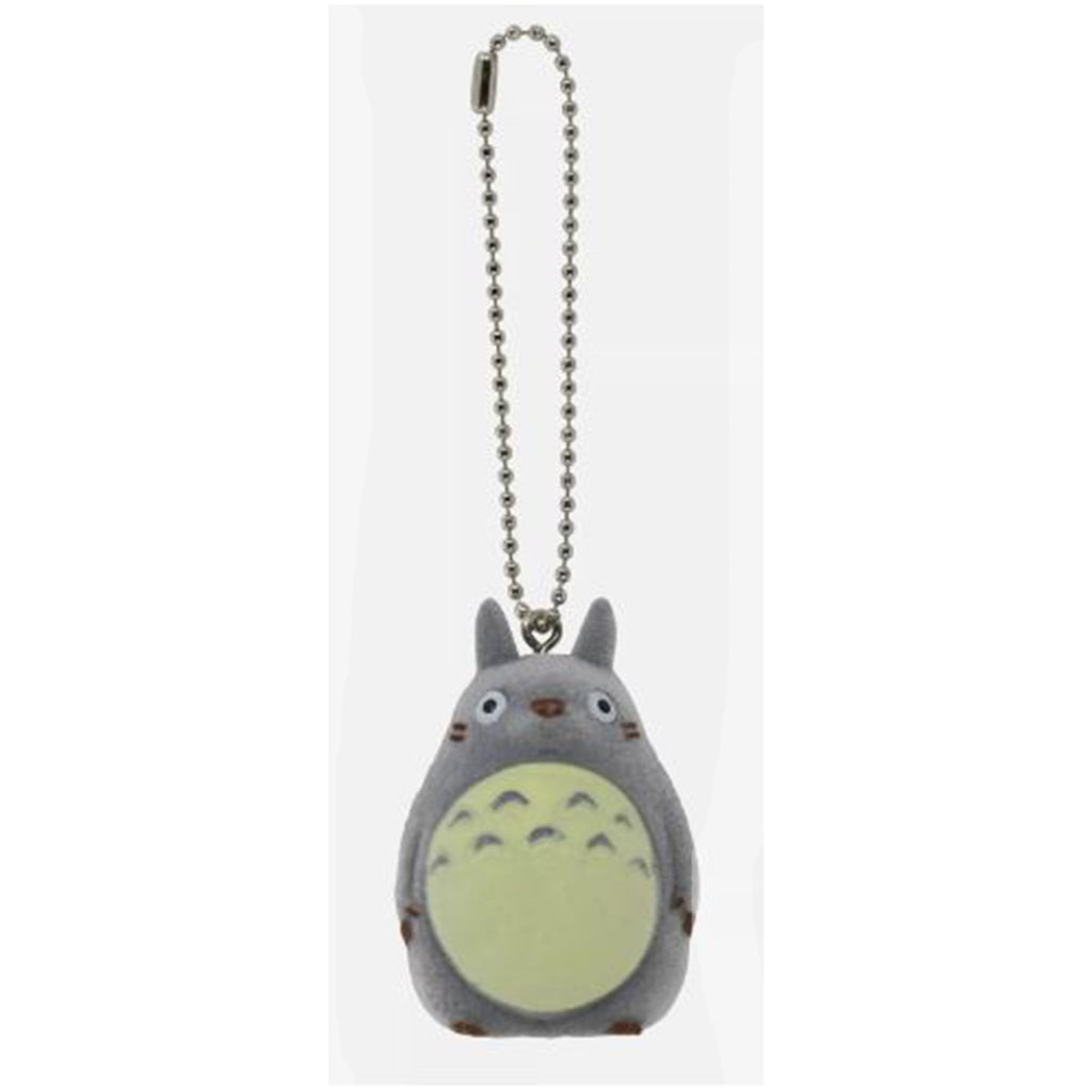 Bandai Sekiguchi My Neighbor Totoro Grey Totoro Flocked Keychain