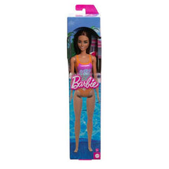 Mattel Barbie Brunet Tropical Pink And Orange Swimsuit Beach Doll - Radar Toys