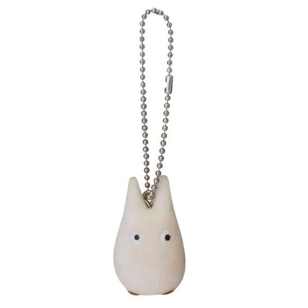 Bandai Sekiguchi My Neighbor Totoro White Totoro Flocked Keychain