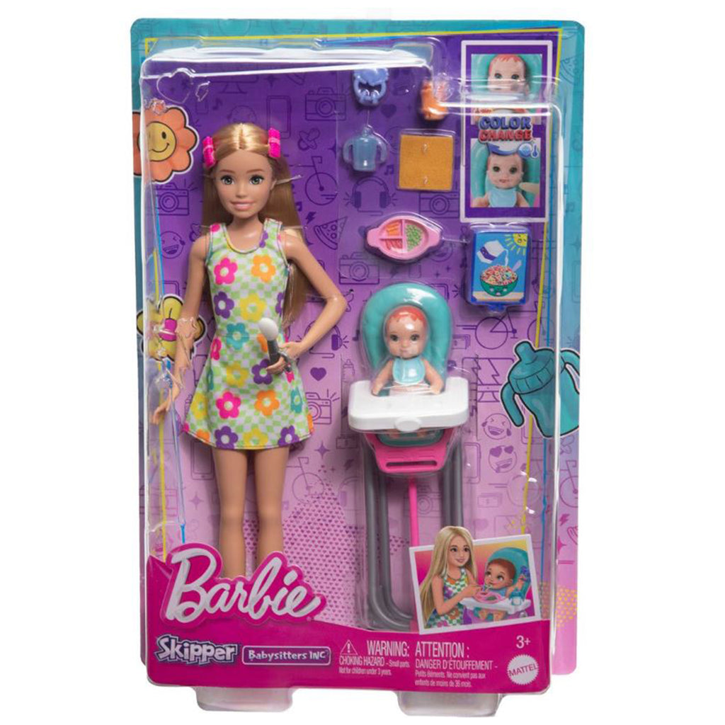 Barbie Skipper Babysitters Inc Blonde Skipper Doll With Baby Doll And Accessories