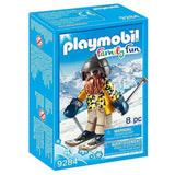 Playmobil Family Fun Skier With Poles Building Set 9284 - Radar Toys