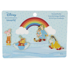 Loungefly Disney Winnie The Pooh And Friends Rainy Day 4 Piece Enamel Pin Set