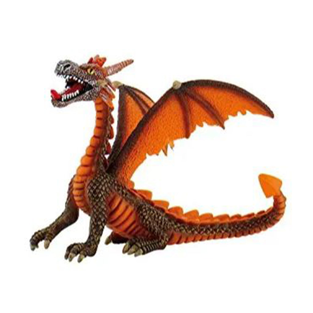 Bullyland Dragon Sitting Orange Animal Figure 75595 - Radar Toys