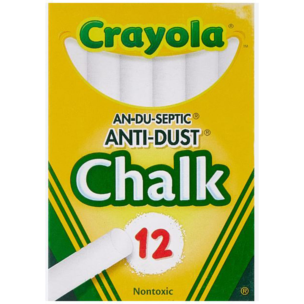 Crayola Anti Dust 12 Count Chalk Set - Radar Toys