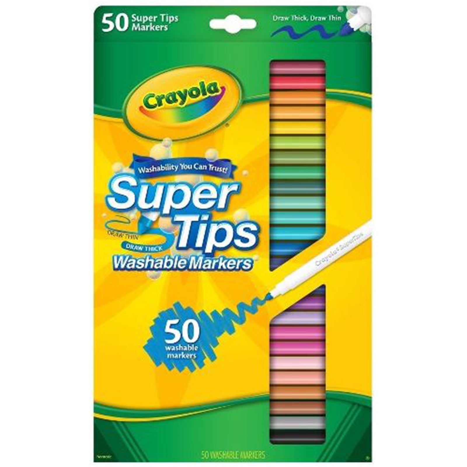 Washable Super Tips Markers, 50 Count