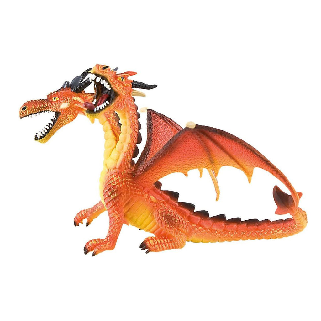 Bullyland Dragon Double Headed Orange Animal Figure 75598