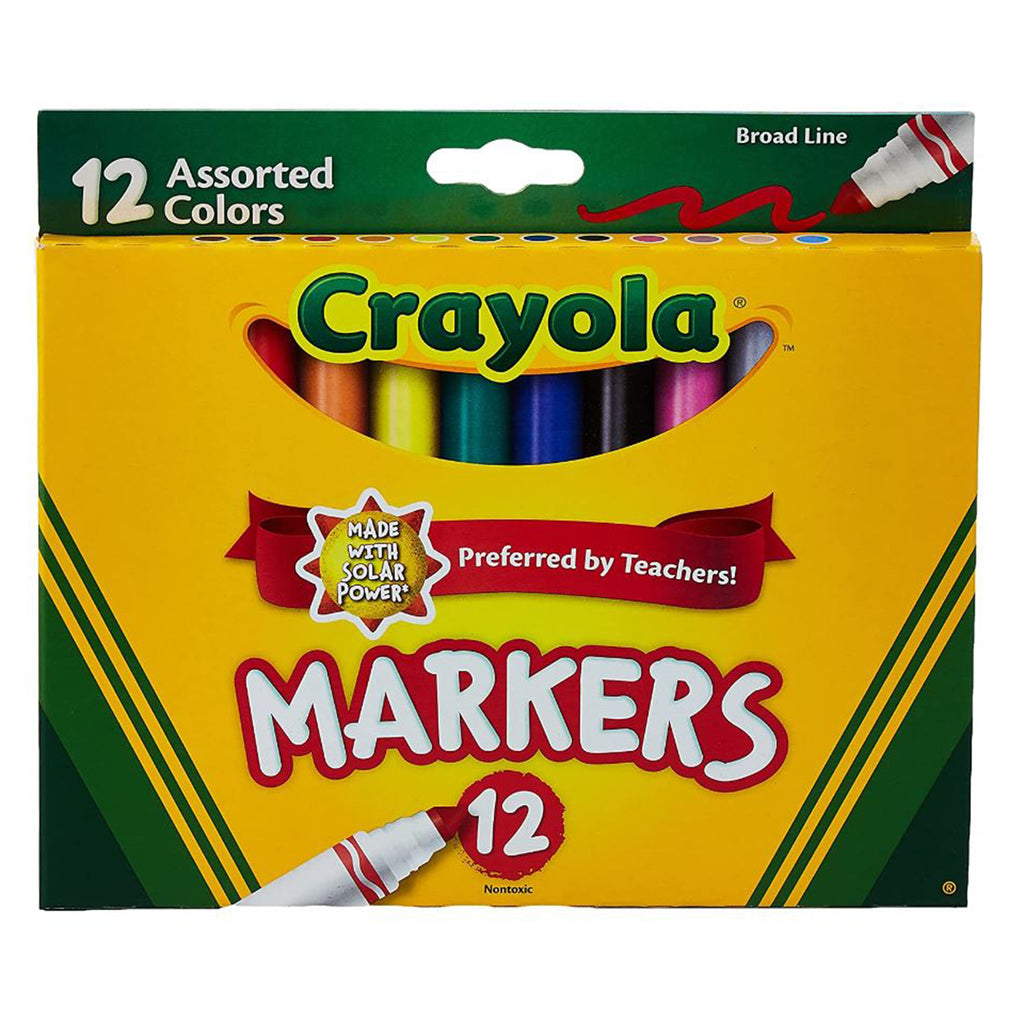 Crayola 12 Count Broad Line Markers Set - Radar Toys
