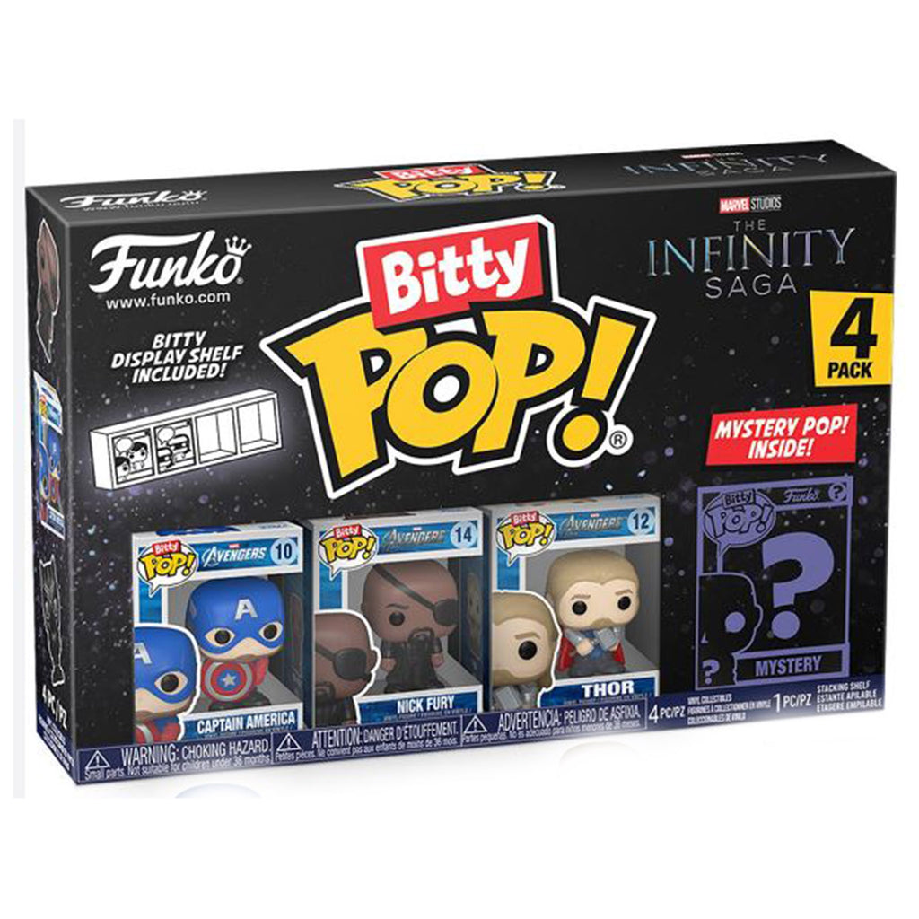 Funko Marvel Avengers POP Captain America Nick Fury Thor 4 Pack Vinyl Figures