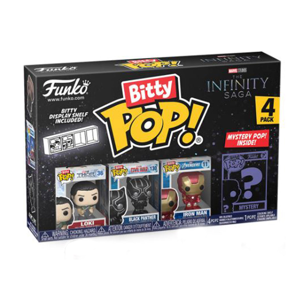 Funko Marvel Avengers POP Loki Black Panther Iron Man 4 Pack Vinyl Figures