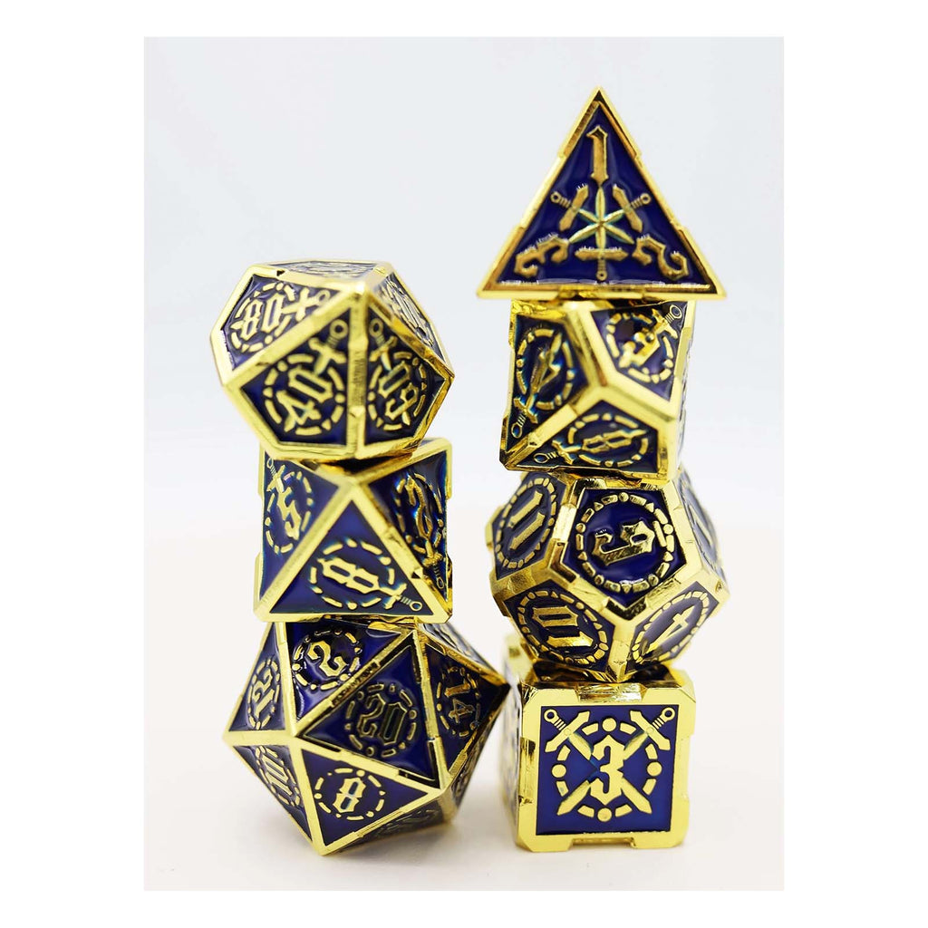 Foam Brain Crossed Swords Deep Sea Sword Metal RPG Dice Set - Radar Toys
