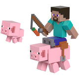 Mattel Minecraft Steve And Pigs Deluxe Figure Set - Radar Toys