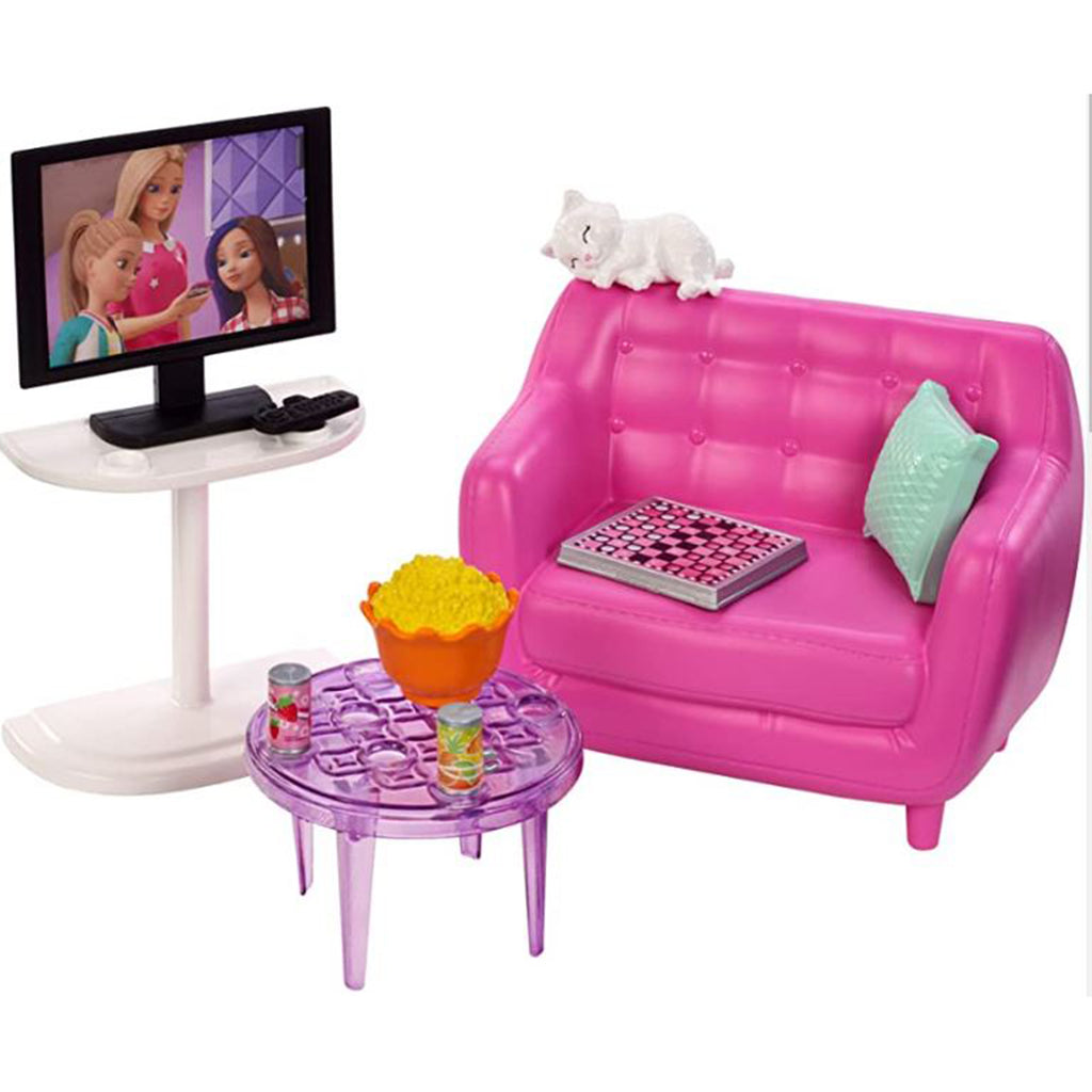 Barbie Living Room With Cat Playset