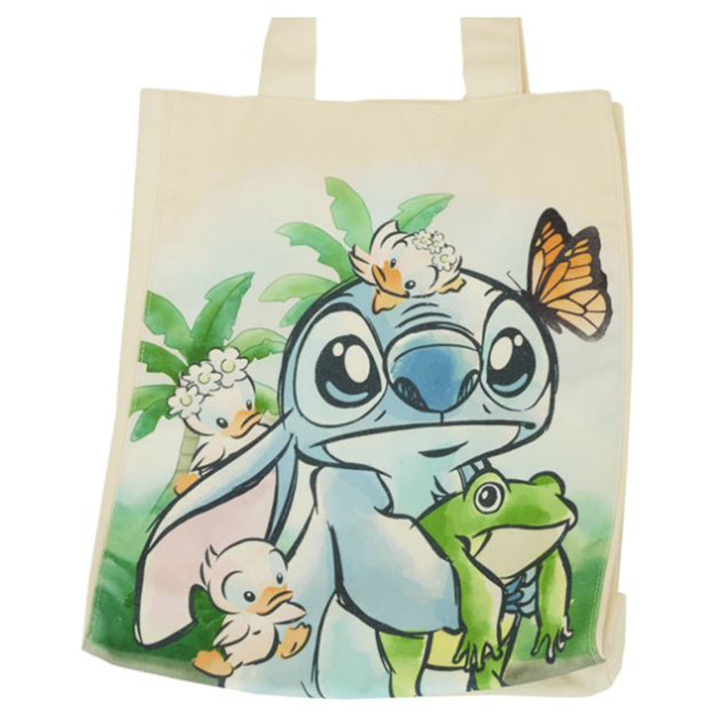 Loungefly Disney Lilo And Stitch Springtime Stitch Canvas Tote Bag
