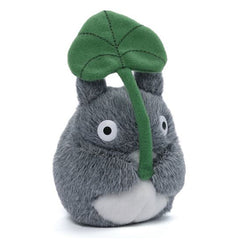 Bandai My Neighbor Totoro Totoro With Leaf Beanbag 4 Inch Plush Figure