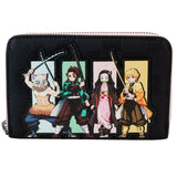 Loungefly Aniplex Demon Slayer Group Zip Around Wallet - Radar Toys