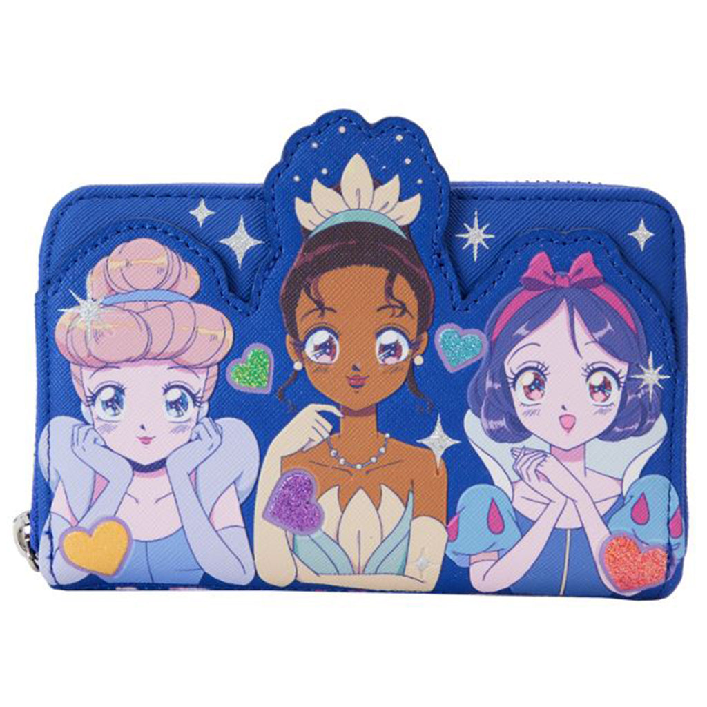 Loungefly Disney Princess Manga Style Zip Around Wallet