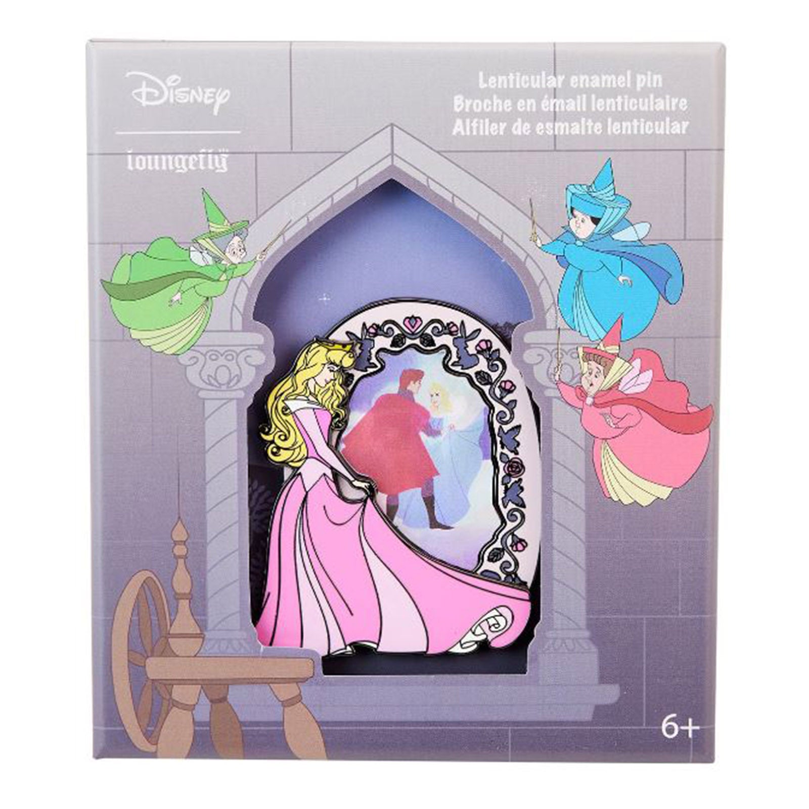 Loungefly Disney Sleeping Beauty Lenticular 3 Inch Pin