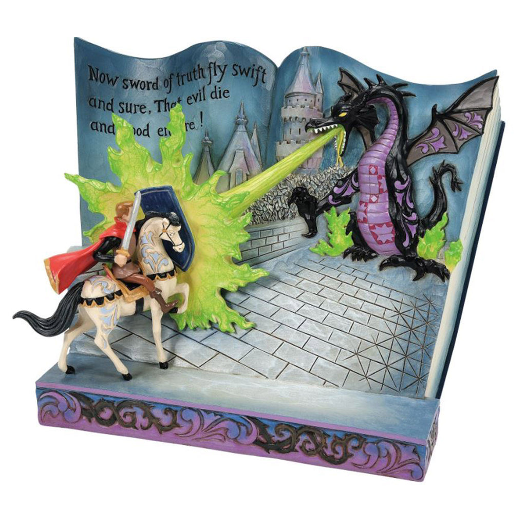 Enesco Disney Traditions Prince Phillip And Dragon Storybook A Battle For Love Figurine 6013068