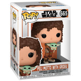 Funko Star Wars The Mandalorian S9 POP Peli Motto With Grogu Vinyl Figure - Radar Toys