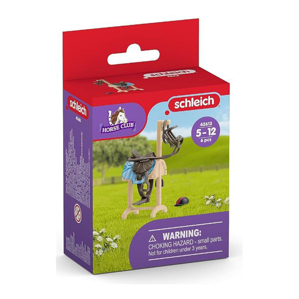 Schleich Horse Club Horse Transporter Saddle With Holder Accessories 42613 - Radar Toys