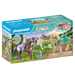 Playmobil Horses Of Waterfall Three Horse Building Set 71356 - Radar Toys