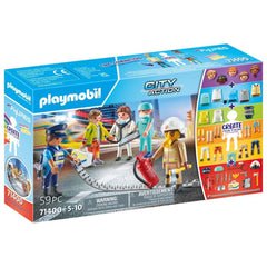 Playmobil City Action My Figures Rescue Team Building Set 71400