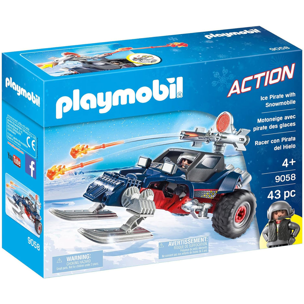 Playmobil Action Ice Pirate With Snowmobile Building Set 9058 - Radar Toys