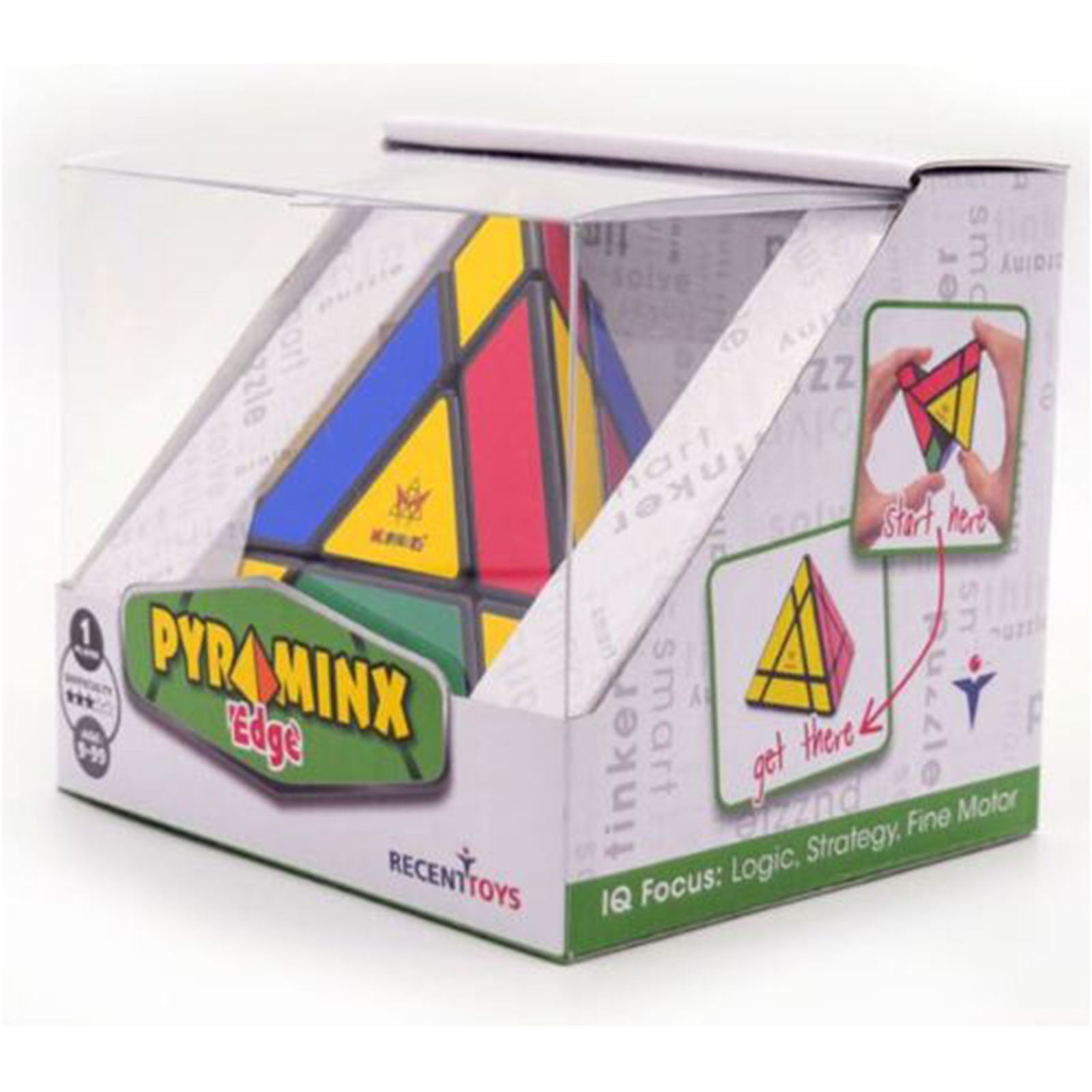 Solved The Pyraminx is a Rubik's cube-type toy in the shape
