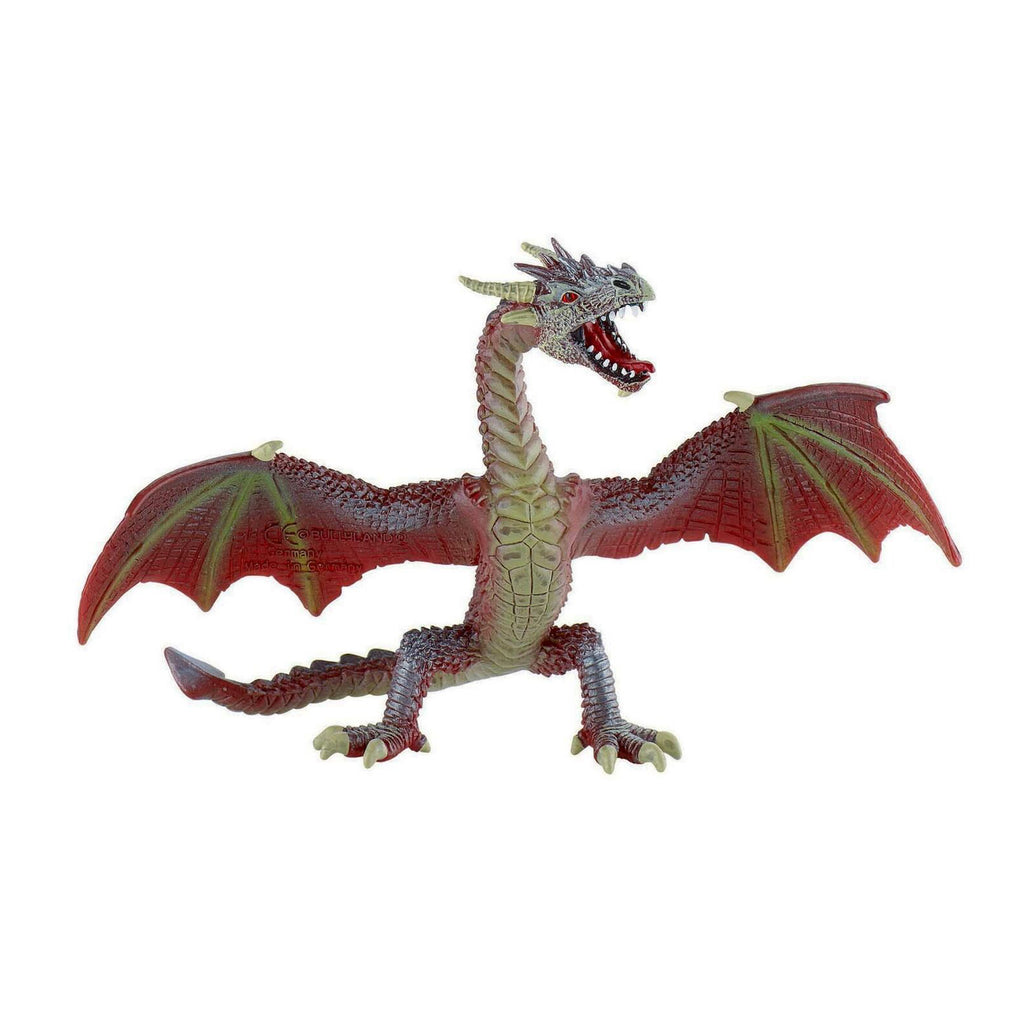 Bullyland Dragon Flying Red Brown Fantasy Figure 75591