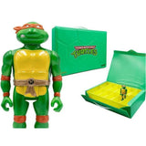 Super7 Teenage Mutant Ninja Turtles Carry Case With Michelangelo Metallic Figure Set - Radar Toys