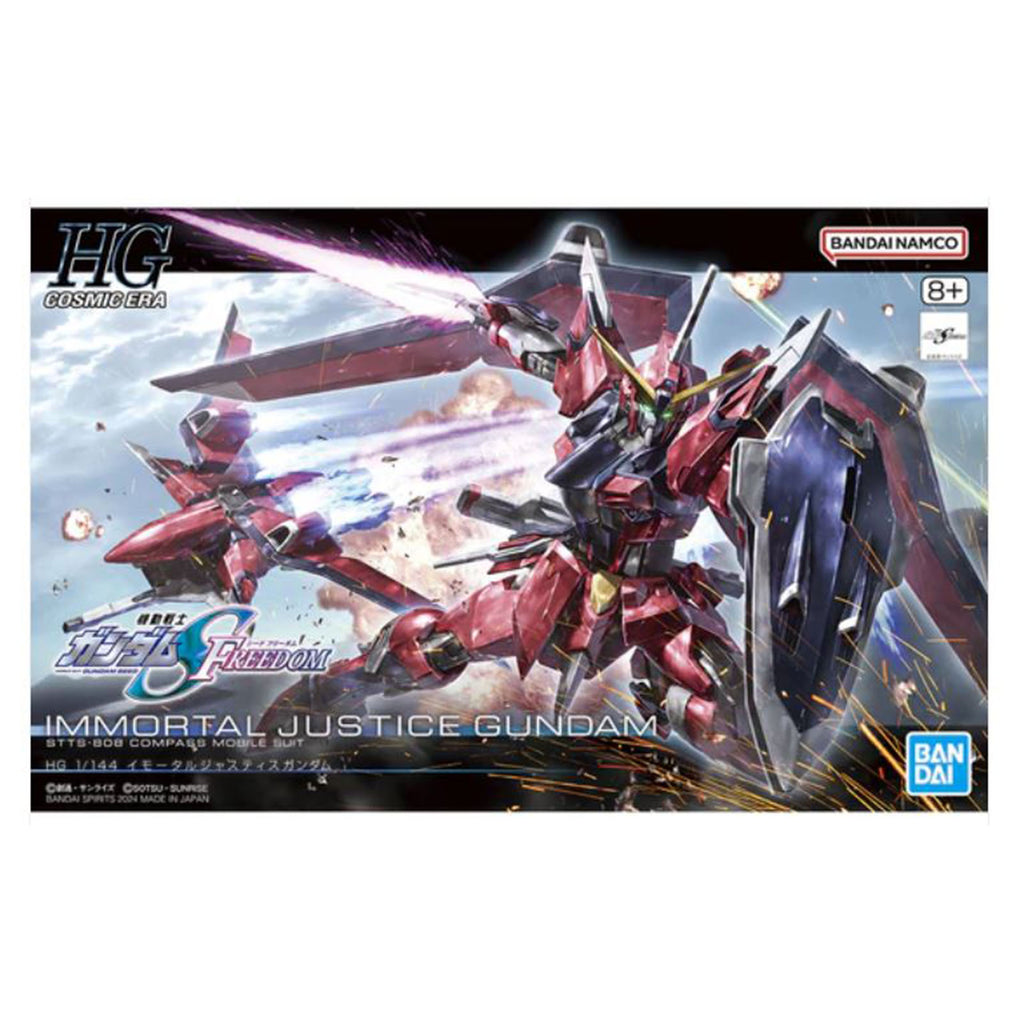 Bandai Gundam Seed Freedom HGCE Immortal Justice Gundam 1:144 Scale Model Kit