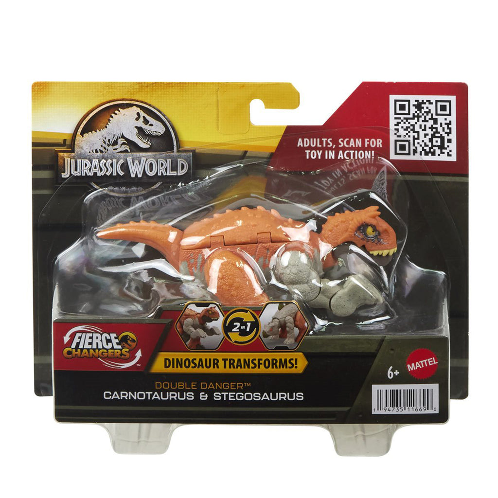 Jurassic World Fierce Changers Carnotarurs And Stegosaurus Figure
