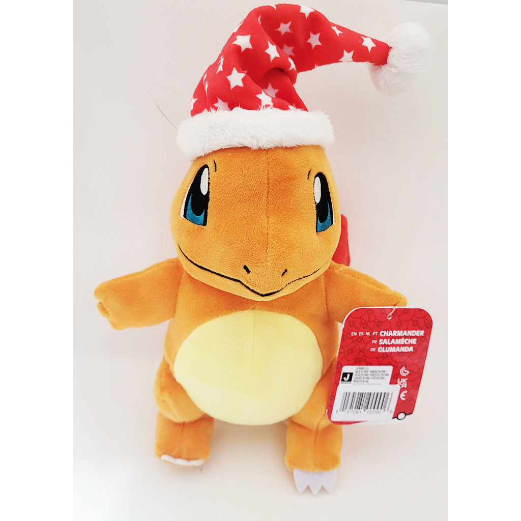 Jazwares Pokemon Holiday Charmander With Hat 8 Inch Plush Figure