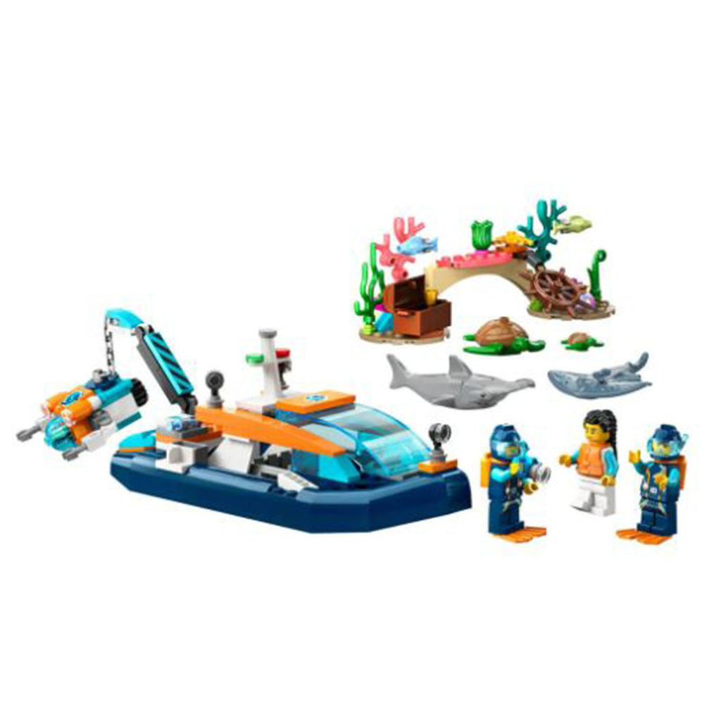 LEGO® City Explorer Diving Boat Building Set 60377